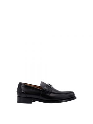 Loafers z nadrukiem Versace czarne