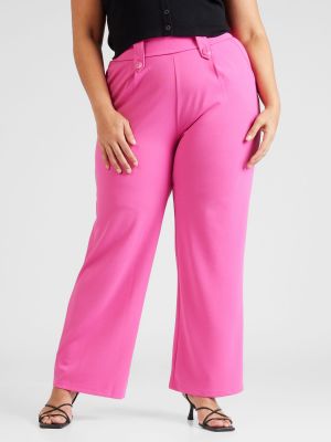 Pantaloni plissettati Only Carmakoma rosa