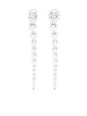 Boucles d'oreilles avec perles à boucle Atu Body Couture blanc