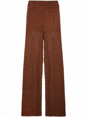 Pantalon en tricot Rotate marron