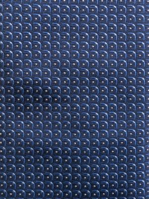 Hedvábná kravata s potiskem Corneliani modrá