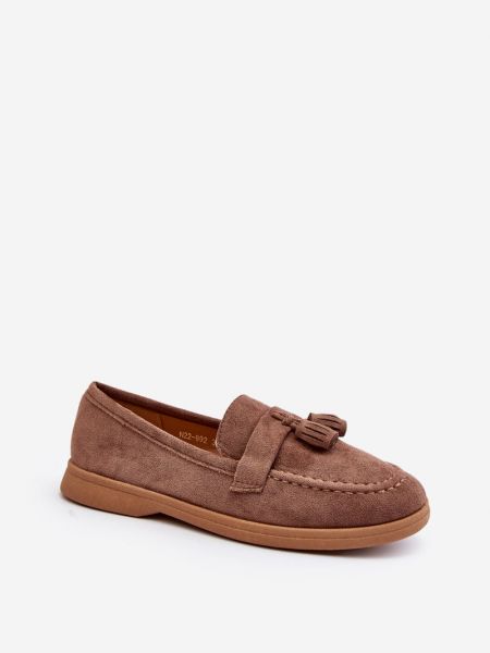 Pantofi loafer din piele de căprioară Kesi maro