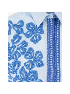 Blusa de lino Ermanno Scervino azul