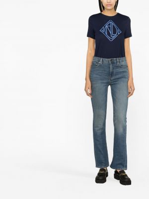 T-krekls ar apdruku Lauren Ralph Lauren zils