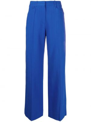 Rovné kalhoty Victoria Beckham modré