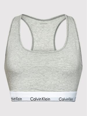 Меланжов сутиен bandeau Calvin Klein Underwear сиво
