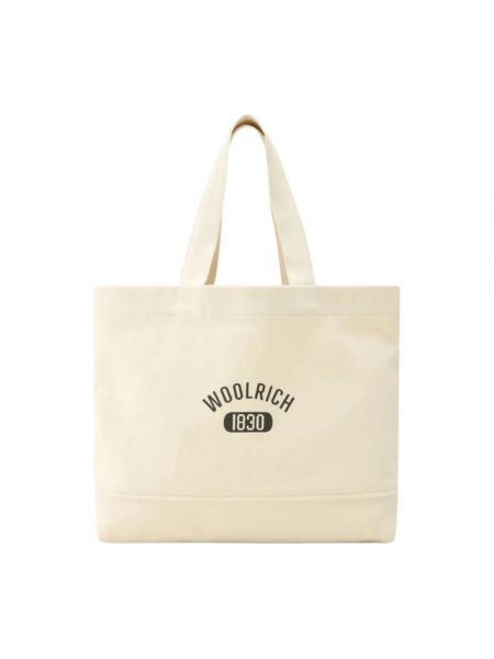 Shopper handtasche mit taschen Woolrich beige