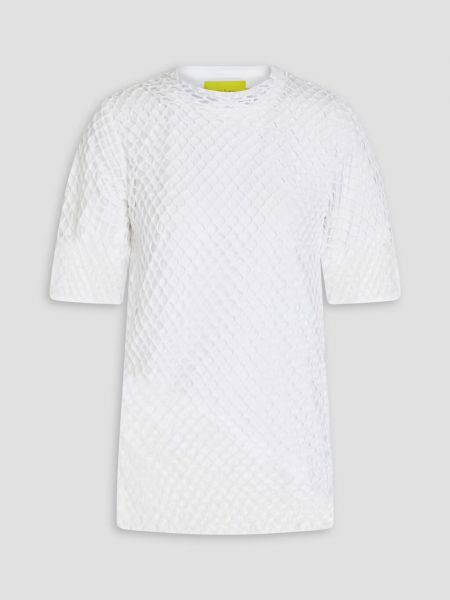 Многослойная футболка из хлопкового джерси в сеточку Marques' Almeida белый