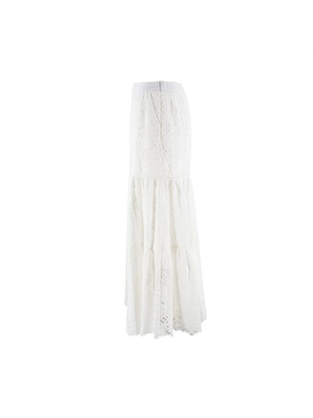 Falda larga de algodón Ermanno Scervino blanco