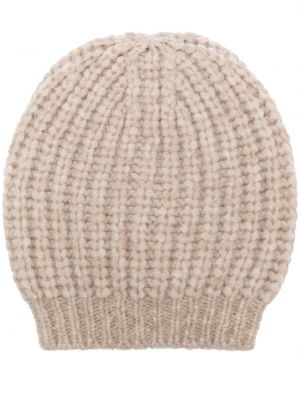 Плетена вълнена шапка Peserico бежово