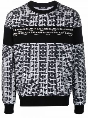 Trykt sweatshirt Balmain svart