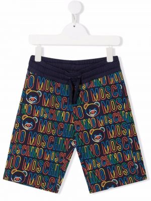 Trykt shorts for jenter Moschino Kids blå