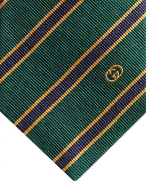 Jedwabny krawat Gucci zielony