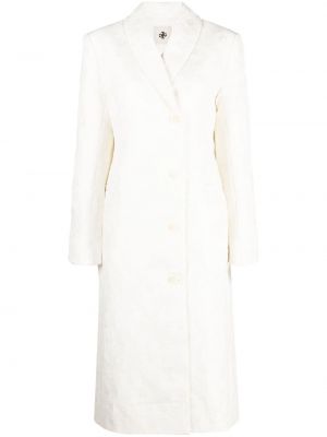 Palton din jacard The Garment alb