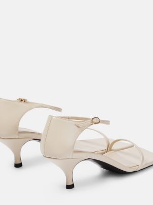 Kožené sandále Totême biela