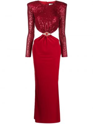 Večerní šaty s flitry Elisabetta Franchi červené
