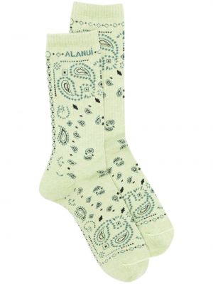 Ponožky s výšivkou Alanui zelená