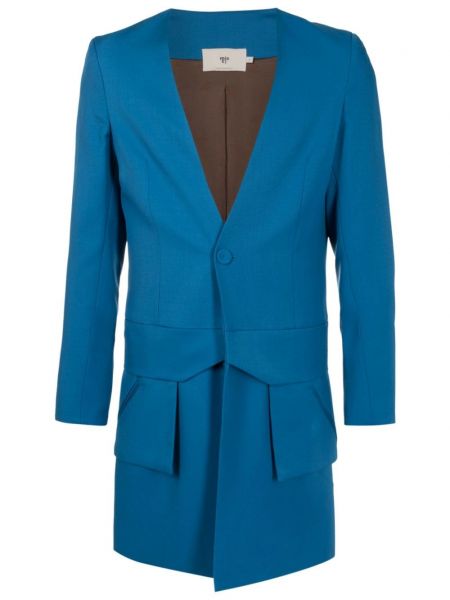 Vlněný kabát Misci modrý