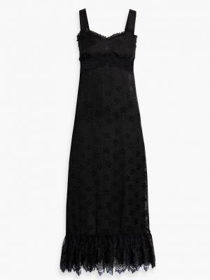 Кружевное шифоновое платье миди Anna Sui