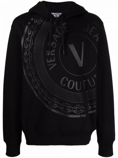 Bomull hettegenser Versace Jeans Couture svart