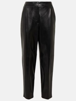 Rovné kožené culottes nohavice s vysokým pásom Alexander Mcqueen