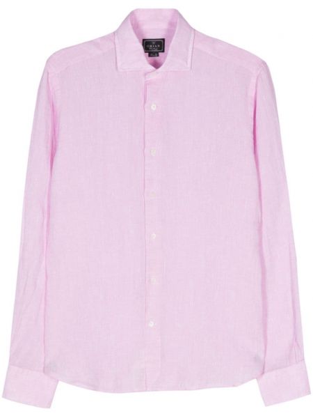 Chemise longue en lin Orian rose