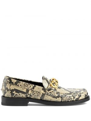 Pantofi loafer cu imagine cu model piele de șarpe Gucci