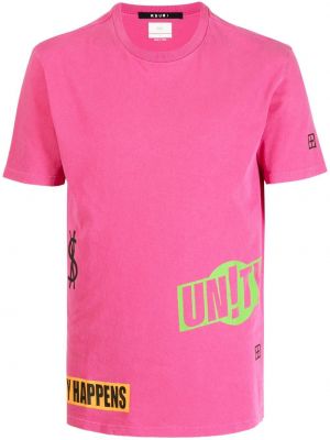 T-shirt aus baumwoll mit print Ksubi pink