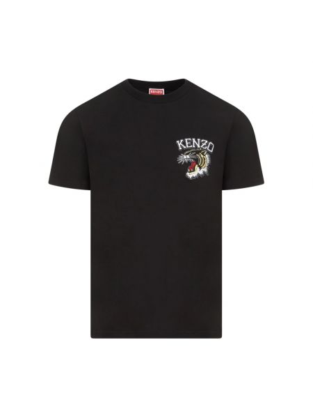 Koszulka slim fit w tygrysie prążki Kenzo czarna