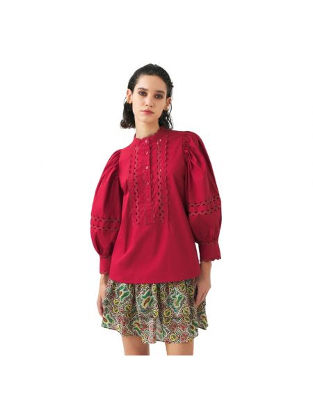 Bluzka bawełniana Antik Batik czerwona