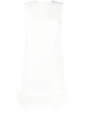 Koktejlkové šaty s perím P.a.r.o.s.h. biela