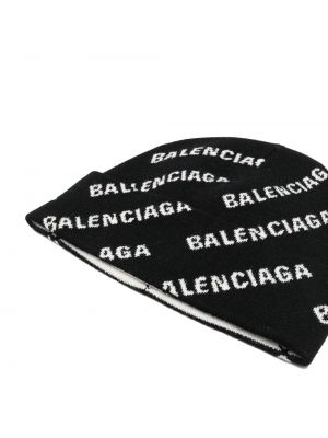 Raštuotas megztas kepurė Balenciaga