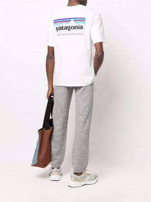 T-shirt mit print Patagonia weiß