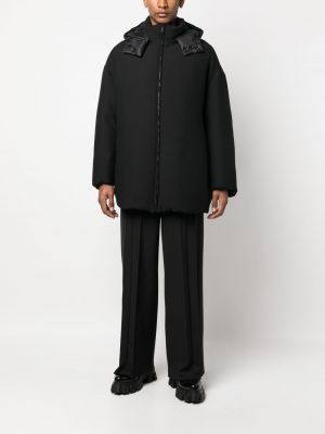 Kabát na zip s kapucí Valentino černý