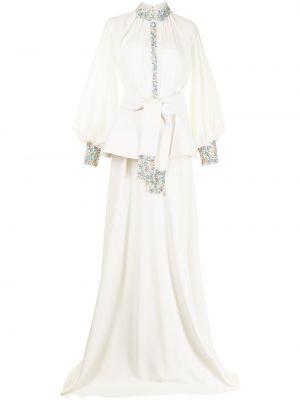 Φόρεμα με ζώνη Saiid Kobeisy λευκό
