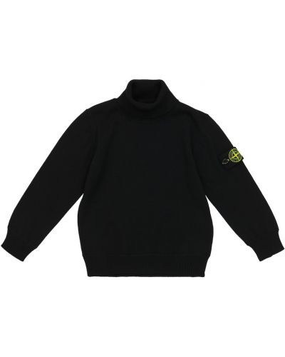 black junior stone island jumper