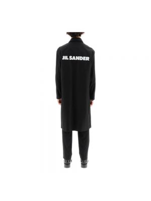 Płaszcz bawełniany Jil Sander czarny