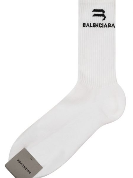 Хлопковые носки Balenciaga белые