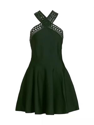 Платье мини Alaïa зеленое