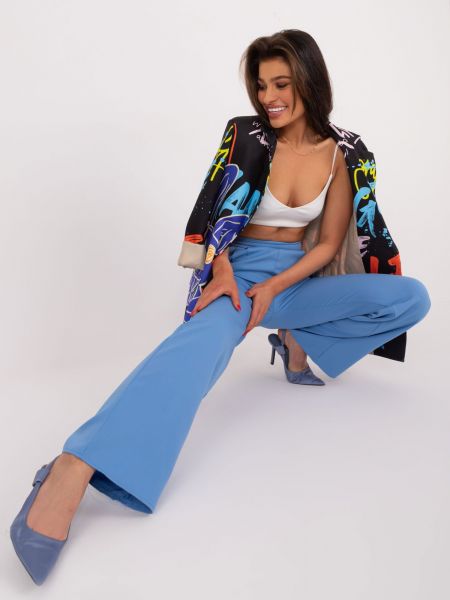 Παντελόνι με ίσιο πόδι Fashionhunters μπλε