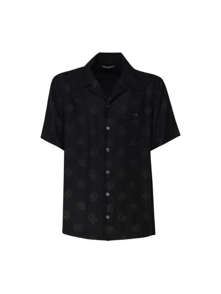 Jedwabna koszula Dolce And Gabbana czarna