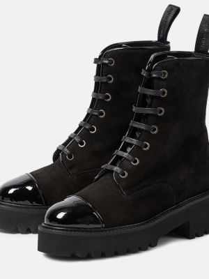 Leder desert boots Aquazzura schwarz
