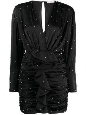 Коктейлна рокля с кристали The New Arrivals Ilkyaz Ozel черно