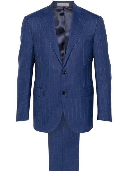 Pruhovaný oblek Corneliani modrý