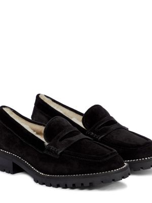 Pantofi loafer din piele de căprioară Jimmy Choo negru