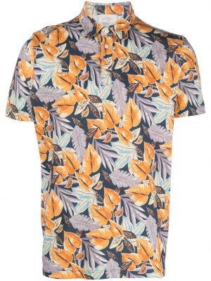 Bavlněná košile s potiskem s tropickým vzorem Altea modrá