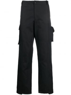 Spodnie cargo bawełniane Styland czarne