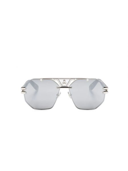 Okulary przeciwsłoneczne Philipp Plein srebrne