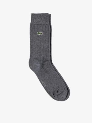 Меланжеві шкарпетки Lacoste сірі