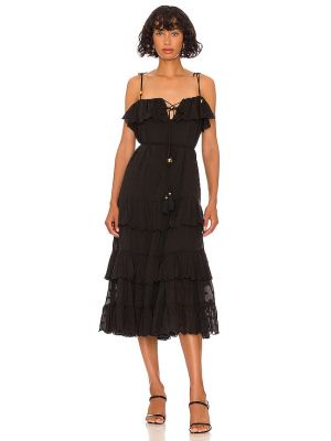 Karina Grimaldi Jessie Embellished Dot Maxi Dress in Black. Size M, S, XS.